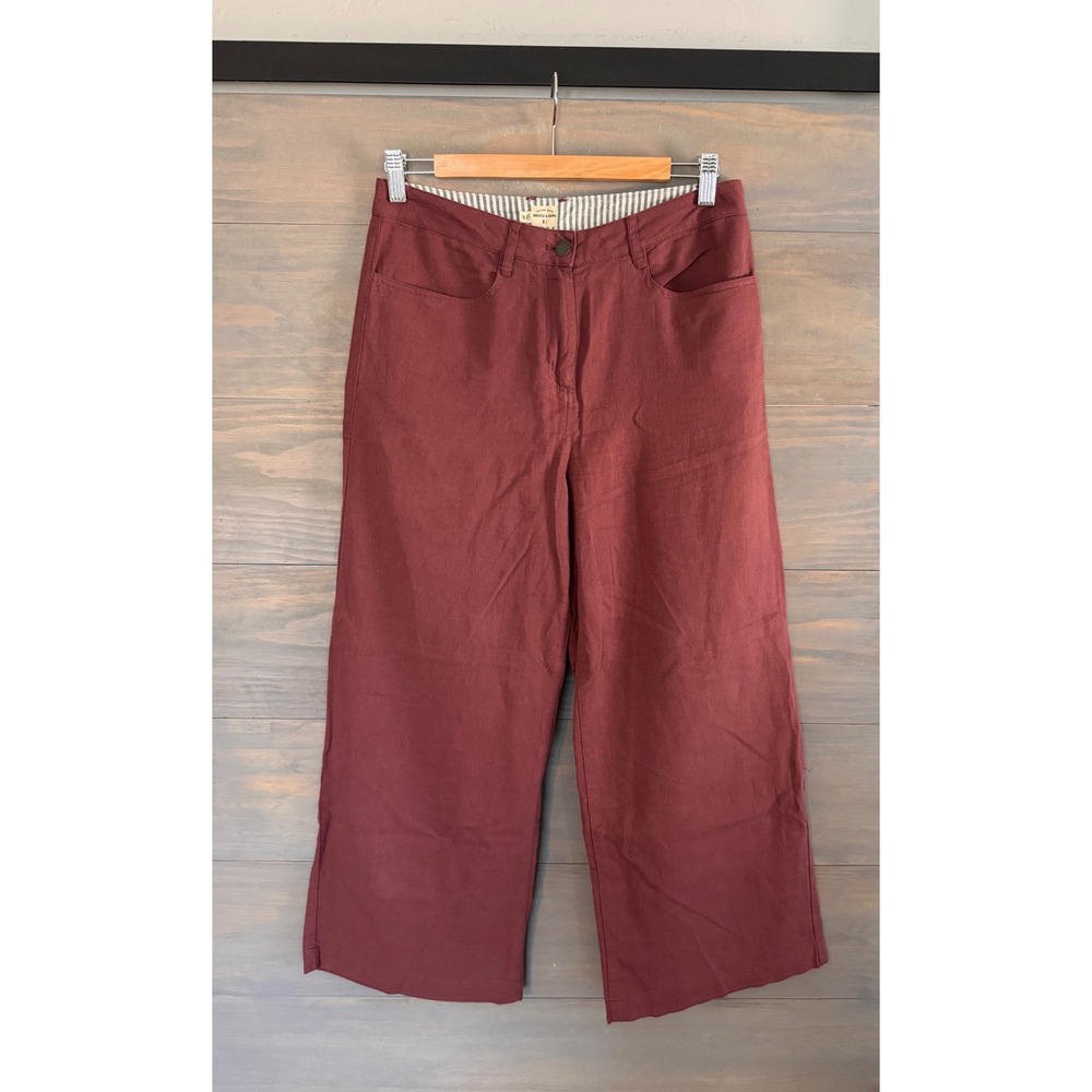 Bridge & Burn Gladstone Wide Leg Pants Linen Cotton Cropped Size 29 - Picture 4 of 7
